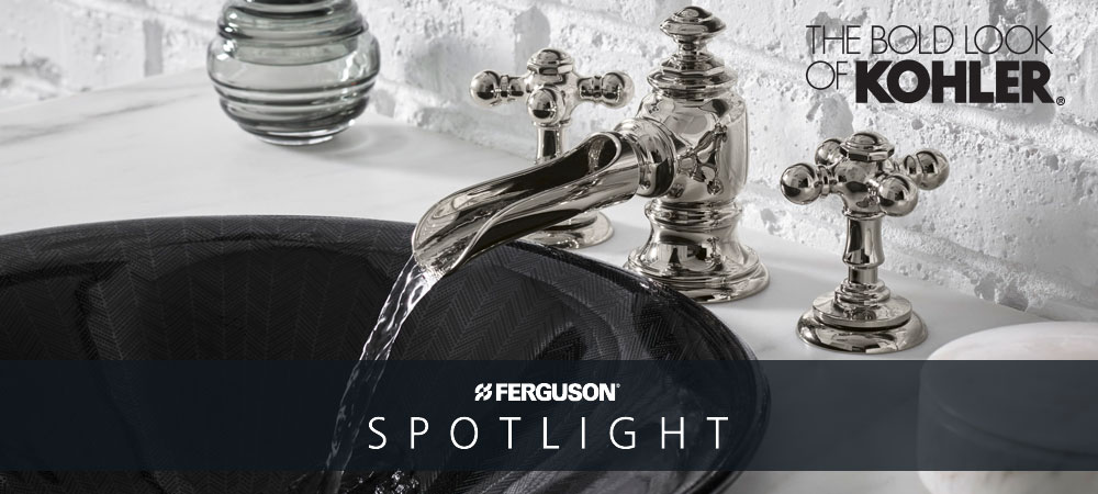 KOHLER® Artifacts® Flume Bathroom Sink Spout and Cross Handle