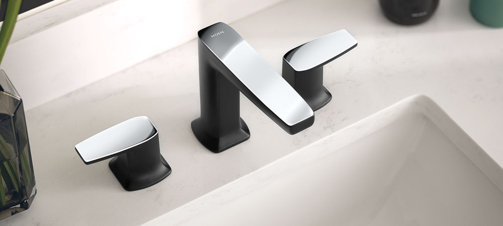 Moen Fusion™ Dual-Tone Finish Series in Matte Black/Chrome Finish