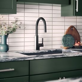Moen Fusion™ Dual-Tone Finish Series in Matte Black/Chrome Finish